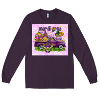 Plum Mardi Gras with gnomes Long Sleeve Tee - NancyCooperArtShop