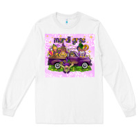 White Mardi Gras with gnomes Long Sleeve Tee - NancyCooperArtShop