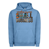Pigment Pebble Blue minding my own small business Urban Hoodie - RacoonDesign