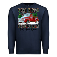 Navy Farm Fresh Christmas Trees Cut Your Own Premium Sweatshirt - FaDigitalArtStudio