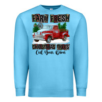 Ocean Blue Farm Fresh Christmas Trees Cut Your Own Premium Sweatshirt - FaDigitalArtStudio