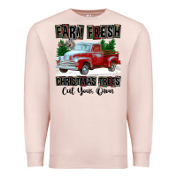 Pale Pink Farm Fresh Christmas Trees Cut Your Own Premium Sweatshirt - FaDigitalArtStudio