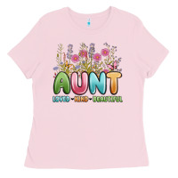 Bubblegum Pink aunt loved kind beautiful Ladies Tee - MaliasSmallBusiness