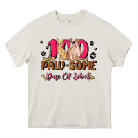 Cream 100 paw some days of school Heavy Core Tee - MaliasSmallBusiness