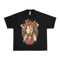 Black flower cow Urban Heavy Tee - Jasminsmagicworld