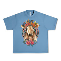 Pebble Blue flower cow Urban Heavy Tee - Jasminsmagicworld