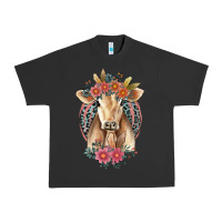 Pigment Black flower cow Urban Heavy Tee - Jasminsmagicworld