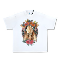 White flower cow Urban Heavy Tee - Jasminsmagicworld
