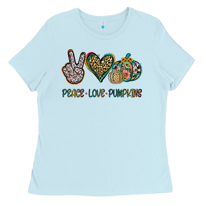 Peace Love Pumkins Ladies Tee by Jasminsmagicworld | Teevron
