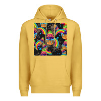 Antique Gold pride cupcake seamless pattern Premium Hoodie - FaDigitalArtStudio