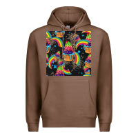 Chestnut pride cupcake seamless pattern Premium Hoodie - FaDigitalArtStudio