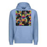 Colony Blue pride cupcake seamless pattern Premium Hoodie - FaDigitalArtStudio