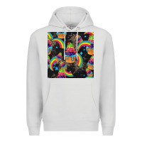 Dove Grey pride cupcake seamless pattern Premium Hoodie - FaDigitalArtStudio