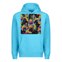 Ocean Blue pride cupcake seamless pattern Premium Hoodie - FaDigitalArtStudio