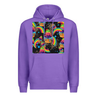 Purple pride cupcake seamless pattern Premium Hoodie - FaDigitalArtStudio