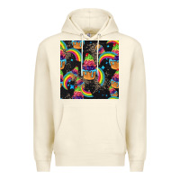 Sandshell pride cupcake seamless pattern Premium Hoodie - FaDigitalArtStudio