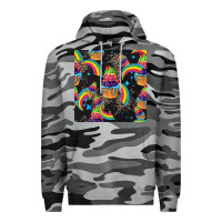 Slate Camo pride cupcake seamless pattern Premium Hoodie - FaDigitalArtStudio