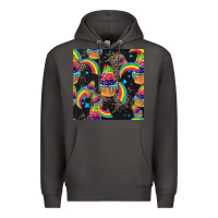 Smoke pride cupcake seamless pattern Premium Hoodie - FaDigitalArtStudio