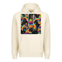 Tofu pride cupcake seamless pattern Premium Hoodie - FaDigitalArtStudio