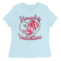 Baby Blue howdy valentine Ladies Tee - MaliasSmallBusiness