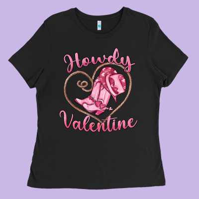 Howdy Valentine Ladies Tee Designed By Maliassmallbusiness
