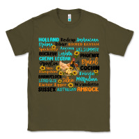 Army Green chicken typography Classic Tee - Artiststas