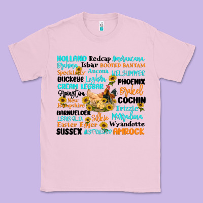 Chicken Typography Classic Tee Designed By Artiststas