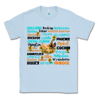 Dusty Blue chicken typography Classic Tee - Artiststas
