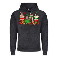 Vintage Black christmas sloth coffee cups Vintage Hoodie - Jasminsmagicworld