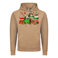 Vintage Coffee christmas sloth coffee cups Vintage Hoodie - Jasminsmagicworld