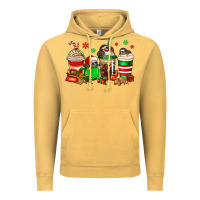 Vintage Mustard christmas sloth coffee cups Vintage Hoodie - Jasminsmagicworld