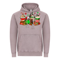 Vintage Zinc christmas sloth coffee cups Vintage Hoodie - Jasminsmagicworld