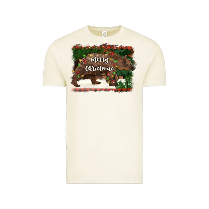 Merry Christmas Bear Vintage Tee by BarkalooDesign | Teevron