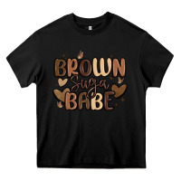 Black brown sugar babe Heavy Core Tee - MaliasSmallBusiness