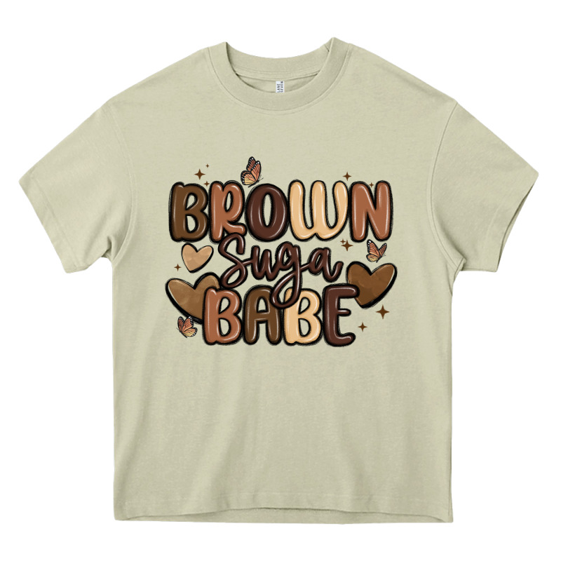 Brown Sugar Babe Heavy Core Tee by MaliasSmallBusiness | Teevron
