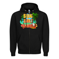 Black Sun salt sand Zipper Hoodie - FaDigitalArtStudio