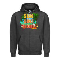 Charcoal Heather Sun salt sand Zipper Hoodie - FaDigitalArtStudio