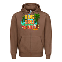 Chestnut Sun salt sand Zipper Hoodie - FaDigitalArtStudio
