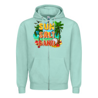 Seafoam Sun salt sand Zipper Hoodie - FaDigitalArtStudio
