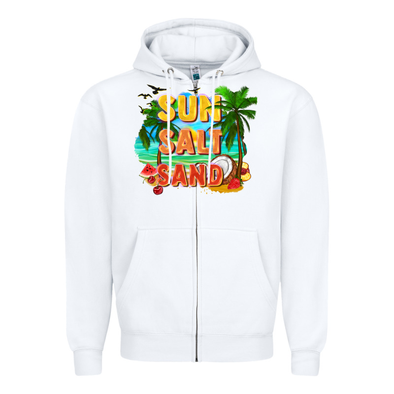 Sun Salt Sand Zipper Hoodie by FaDigitalArtStudio | Teevron