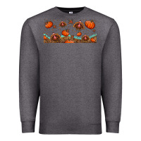 Charcoal Heather turkey thanksgiving pumpkin libbey glass Premium Sweatshirt - BundleAndBundleShop