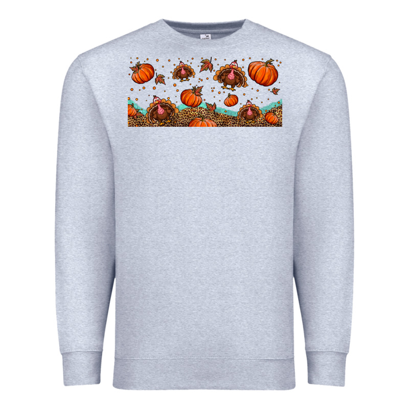 Turkey Thanksgiving Pumpkin Libbey Glass Premium Sweatshirt by BundleAndBundleShop | Teevron