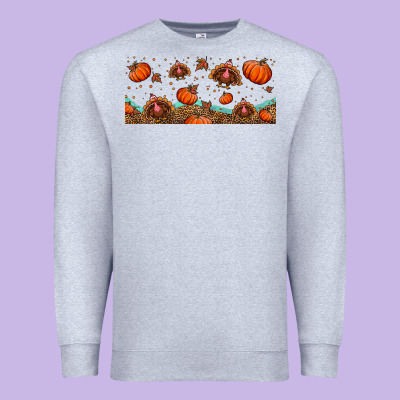 Turkey Thanksgiving Pumpkin Libbey Glass Premium Sweatshirt Designed By Bundleandbundleshop
