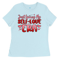 Baby Blue just loving my self love era Ladies Tee - MaliasSmallBusiness