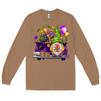 Toasted Coconut Mardi Gras gnome on the truck Long Sleeve Tee - NancyCooperArtShop