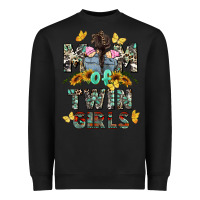 Black mom of twin girls mother's day Heavyweight Sweatshirt - CowGirlArtShop
