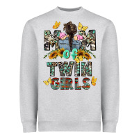 Heather Grey mom of twin girls mother's day Heavyweight Sweatshirt - CowGirlArtShop