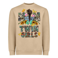 Mom Of Twin Girls Mother's Day Heavyweight Sweatshirt | Teevron