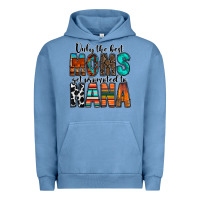 Pigment Pebble Blue only the best moms get promoted to nana Urban Hoodie - RacoonDesign