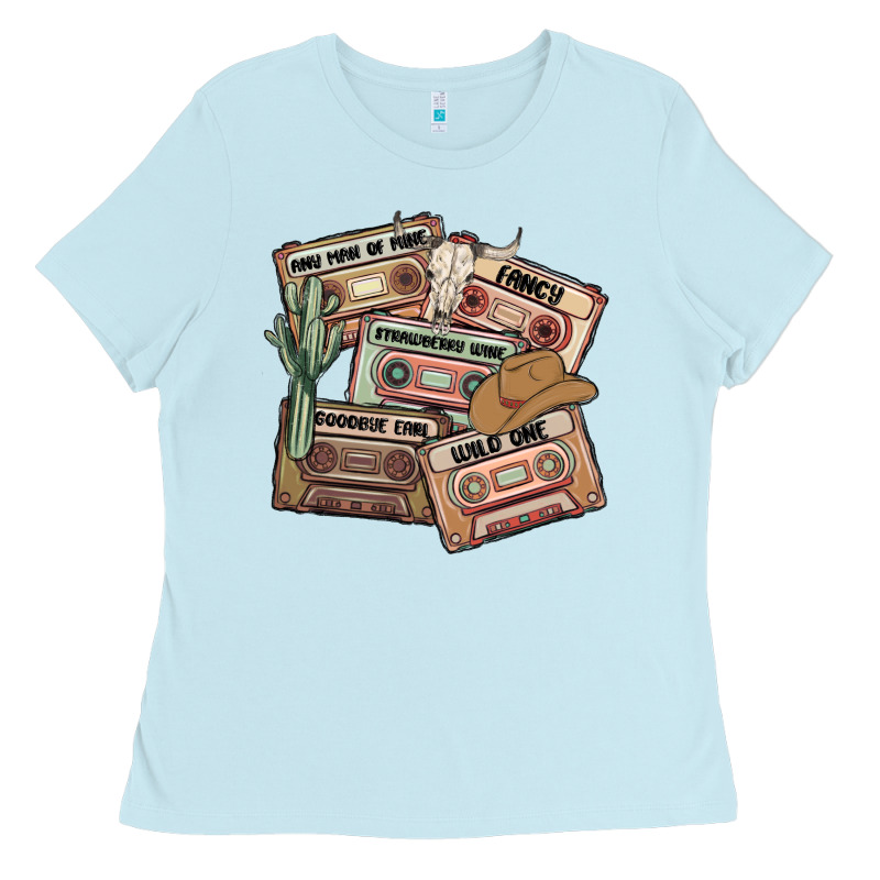 90s Country Cassette Tapes Ladies Tee by MaliasSmallBusiness | Teevron